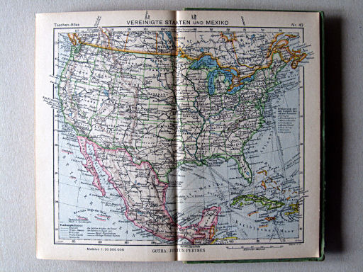 Perthes Taschenatlas der ganzen Welt (1944)
43. Vereinigte Staaten und Mexiko