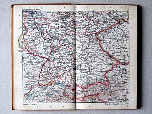 Taschenatlas der ganzen Welt (1952)
5. Süddeutschland