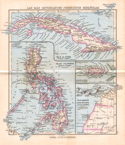 Perthes. Atlas portátil (1894)
7. Las más importantes posesiones españolas