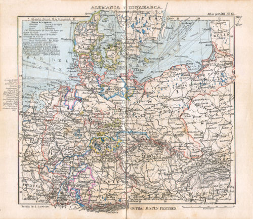 Perthes. Atlas portátil (1894)
12. Alemania y Dinamarca