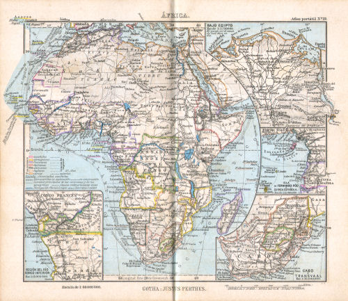 Perthes. Atlas portátil (1894)
19. África