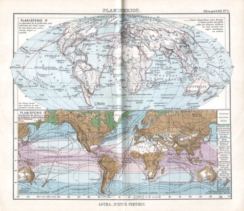 Perthes. Atlas portátil (1910)
1. Planisferios