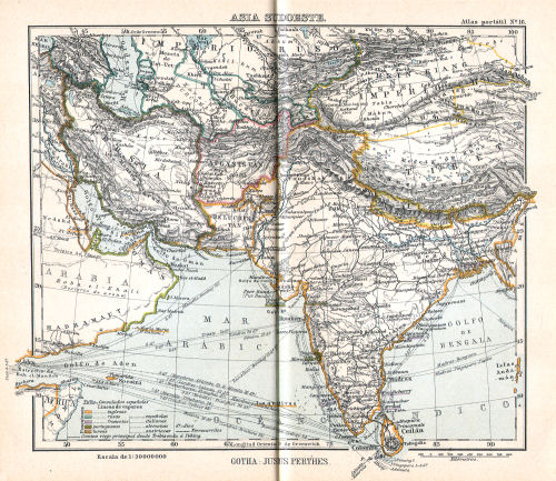 Perthes. Atlas portátil (1910)
16. Asia Sudoeste