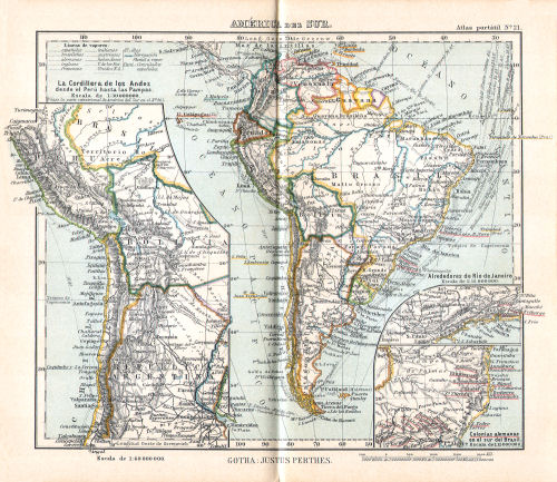 Perthes. Atlas portátil (1910)
21. América del Sur