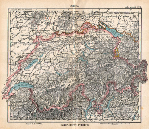 Perthes. Atlas portátil (1921)
10. Suiza