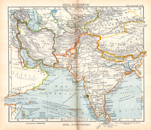 Perthes. Atlas portátil (1921)
16. Asia Sudoeste