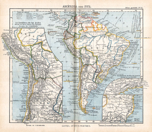 Perthes. Atlas portátil (1921)
21. América del Sur