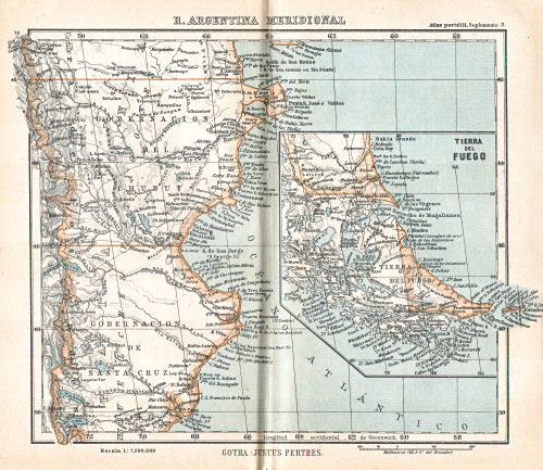 Perthes. Atlas portátil (1921)
S3. República Argentina meridional