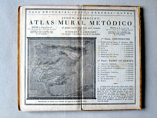 Perthes Atlas portátil del mundo entero (1925)
Schutbladen achterin / Rear endpapers