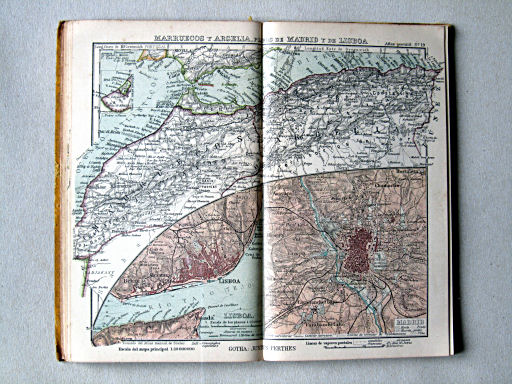 Perthes. Atlas portátil (1925)
19. Marruecos y Argelia, planos de Madrid y de Lisboa