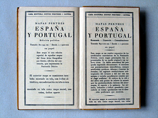 Perthes Atlas portátil del mundo entero (1938)
Schutbladen achterin / Rear endpapers