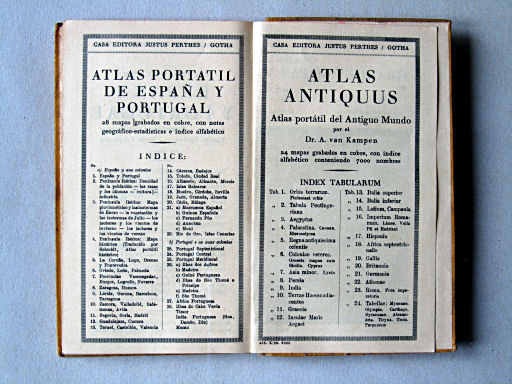 Perthes Atlas portátil del mundo entero (1938)
Schutbladen achterin / Rear endpapers