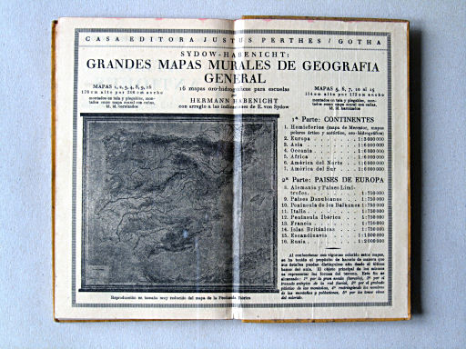 Perthes Atlas portátil del mundo entero (1938)
Schutbladen achterin / Rear endpapers