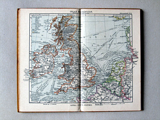 Perthes. Atlas portátil (1938)
12. Islas Británicas, Bélgica y Países Bajos