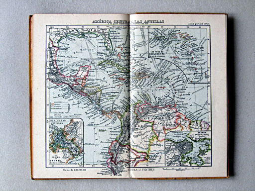 Perthes. Atlas portátil (1938)
25. América central, las Antillas y la parte septentrional de América del Sur