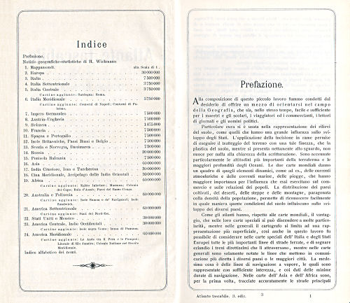 Perthes. Atlante tascabile (1912?)
Inhoudsopgave, voorwoord (1) / Table of contents, preface (1)