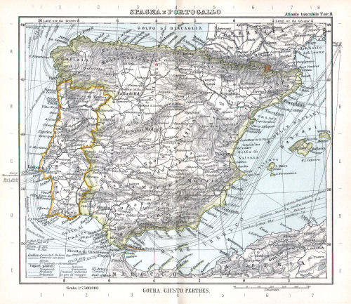 Perthes. Atlante tascabile (1912?)
11. Spagna e Portogallo