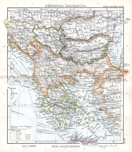 Perthes. Atlante tascabile (1912?)
15. Penisola Balcanica