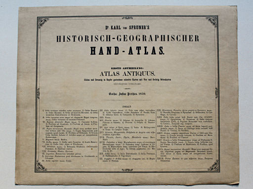 von Spruners Atlas antiquus, 1850
Duitse titelpagina