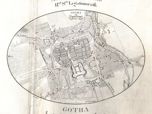 Stielers Hand-Atlas (1831)
Plattegrond van Gotha (1823) op het titelblad (Nº 1)