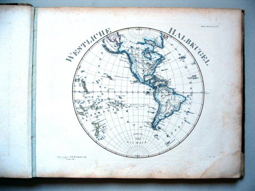 Stielers Hand-Atlas, 1831
6. Westliche Halbkugel (1822)
Westelijk halfrond / Western hemisphere