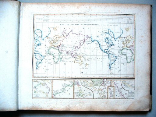 Stielers Hand-Atlas, 1831
9. Zur Uebersicht der Erd-Flaeche und der grossen Seereisen (1822)
Wereldkaart in Mercator-projectie
World map in Mercator projection