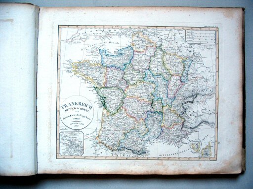 Stielers Hand-Atlas, 1831
14. Frankreich mit der Schweiz (1823)
Frankrijk en Zwitserland / France and Switzerland