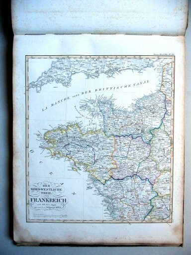 Stielers Hand-Atlas, 1831
14c. Der nord-westliche Theil von Frankreich (1824)
Noordwest-Frankrijk / Northwestern France