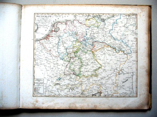 Stielers Hand-Atlas, 1831
20. Deutschland und anliegende Länder zur Übersicht der Hauptstrassen und Entfernungen (1820)
Midden-Europa, wegen- en afstandskaart
Central Europe, road and distance map