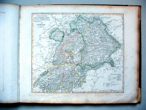 Stielers Hand-Atlas, 1831
24. Südwestliches Deutschland und Schweiz (1821)
Zuidwest-Duitsland en Zwitserland / Southwestern Germany and Switzerland