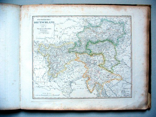 Stielers Hand-Atlas, 1831
25. Süd-Östliches Deutschland (1822)
Zuidoost-Duitsland / Southeastern Germany