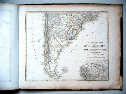 Stielers Hand-Atlas, 1831
49c. Der südliche Theil von Süd-America (1831)
Zuid-Amerika, zuidelijk deel / South America, southern part