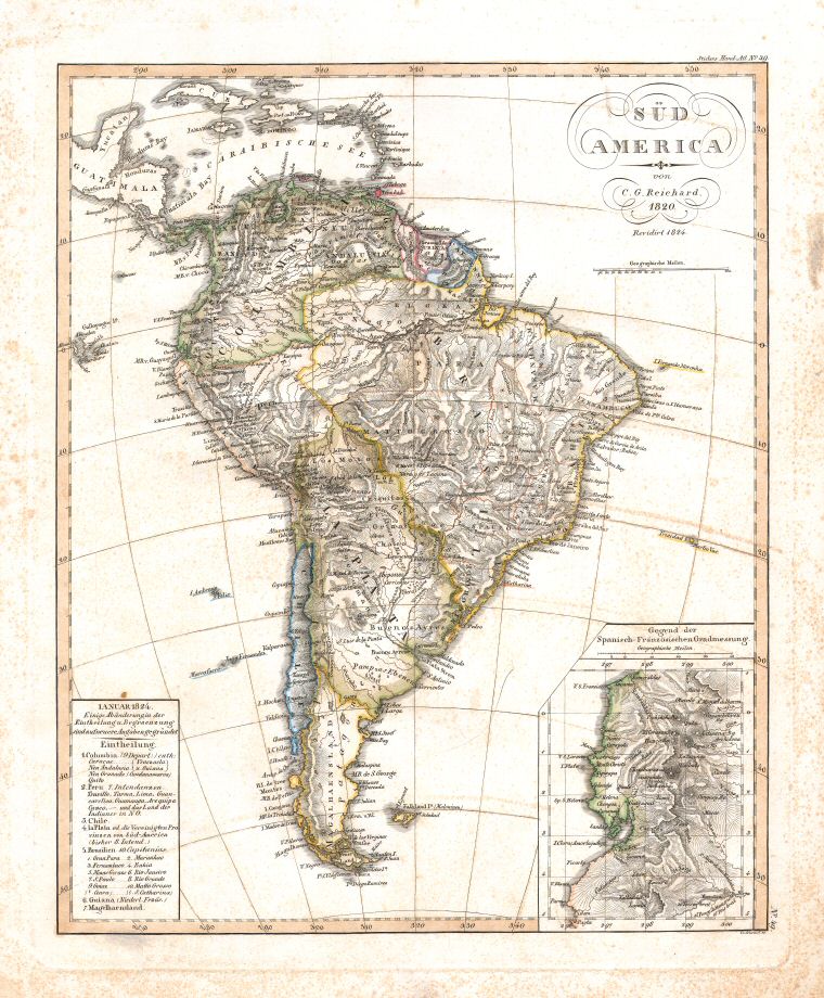 Stielers Hand-Atlas, 1831
49. Süd America (1824)
Zuid-Amerika / South America (scan)