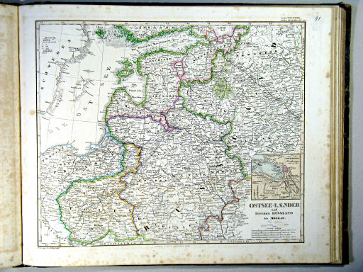 Stielers Hand-Atlas, 1864
36. Ostsee-Laender und Inneres Russland bis Moskau (1862)
