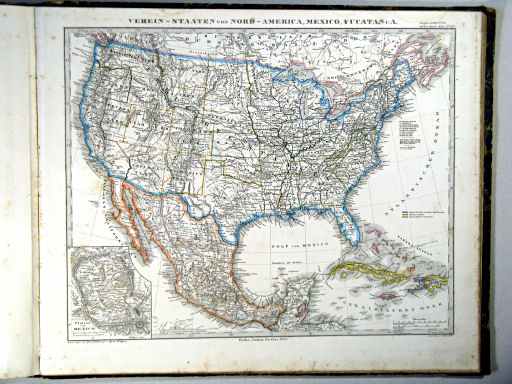 Stielers Hand-Atlas, 1864
46b. Verein-Staaten von Nord-America, Mexico, Yucatan u.A. (1864)