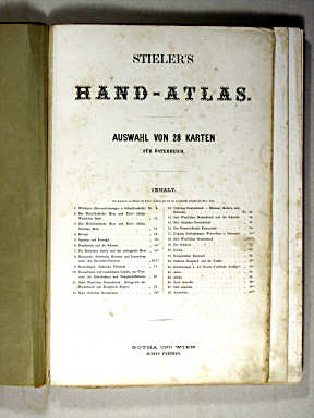 Stielers Hand-Atlas, 1869 (Auswahl für Österreich)
Titelpagina beknopte uitgave Oostenrijk / Title page concise edition Austria