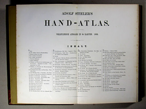 Stielers Hand-Atlas, 1869
Titelpagina volledige uitgave / Title page comprehensive edition