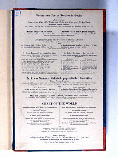 Stielers Hand-Atlas, 1869
Fondslijst (achterin; binddatum 31-05-1869) / Publisher's list (in the back; binding date 31-05-1869)