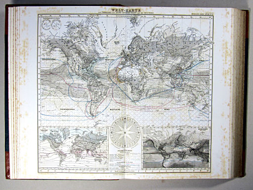 Stielers Hand-Atlas, 1869
8. Welt-Karte zur Übersicht der Luft-Strömungen und der See-Wege