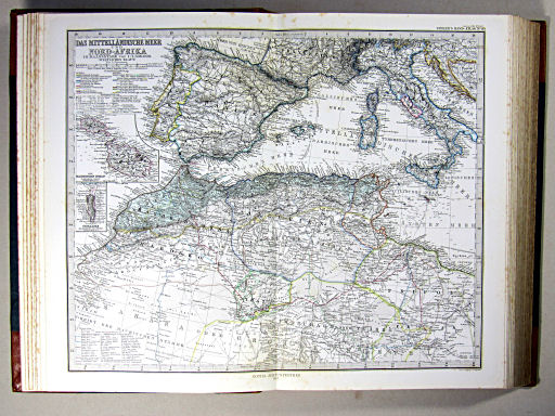 Stielers Hand-Atlas, 1869
10. Das Mittelländische Meer und Nord-Afrika (Westliches Blatt)