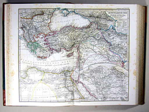 Stielers Hand-Atlas, 1869
11. Das Mittelländische Meer und Nord-Afrika (Östliches Blatt)