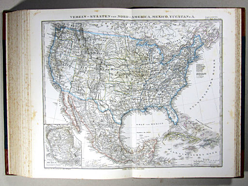 Stielers Hand-Atlas, 1869
46b. Verein-Staaten von Nord-America, Mexico, Yucatan u.A.