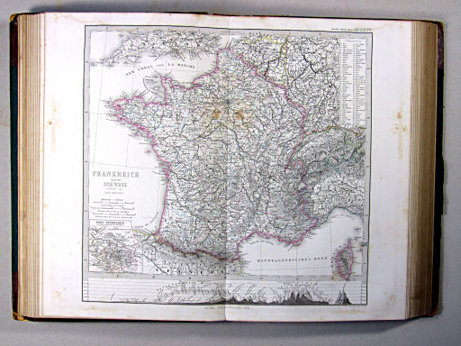 Stielers Hand-Atlas, 1874
14a. Frankreich und die Schweiz