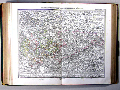 Stielers Hand-Atlas, 1874
27.28. Sachsen, Thüringen und benachbarte Länder. Special-Karte