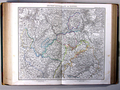 Stielers Hand-Atlas, 1874
30.31. Südwest-Deutschland und Schweiz. Nördlicher Theil