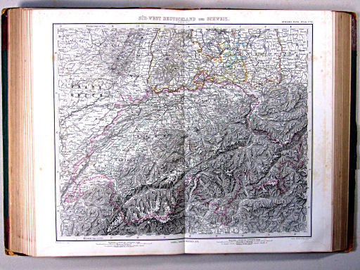 Stielers Hand-Atlas, 1874
32. Südwest-Deutschland und Schweiz. Südlicher Theil