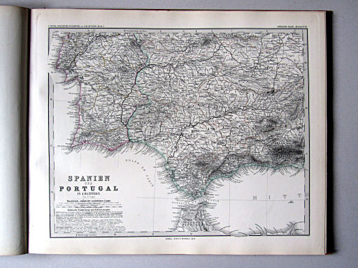 Stielers Hand-Atlas, 1882
41. Spanische Halbinsel in 4 Blättern, Blatt 3