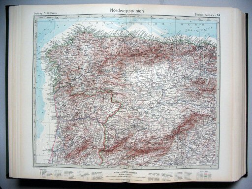 Stielers Hand-Atlas, 1945
24. Nordwestspanien
Noordwest-Spanje / Northwest Spain
(1939,10 / IV 35)