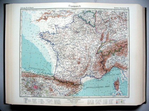 Stielers Hand-Atlas, 1945
28. Frankreich
Frankrijk / France
(1945,13 / III 44)