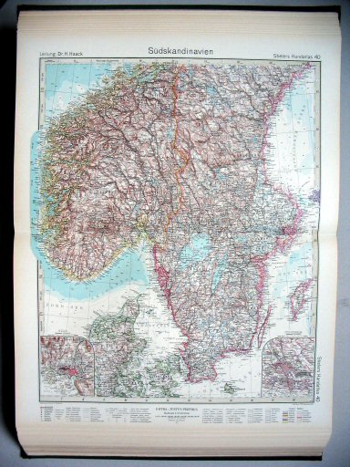 Stielers Hand-Atlas, 1945
40. Südskandinavien
Zuid-Scandinavië / South Scandinavia
(1940,10 / VI 35)